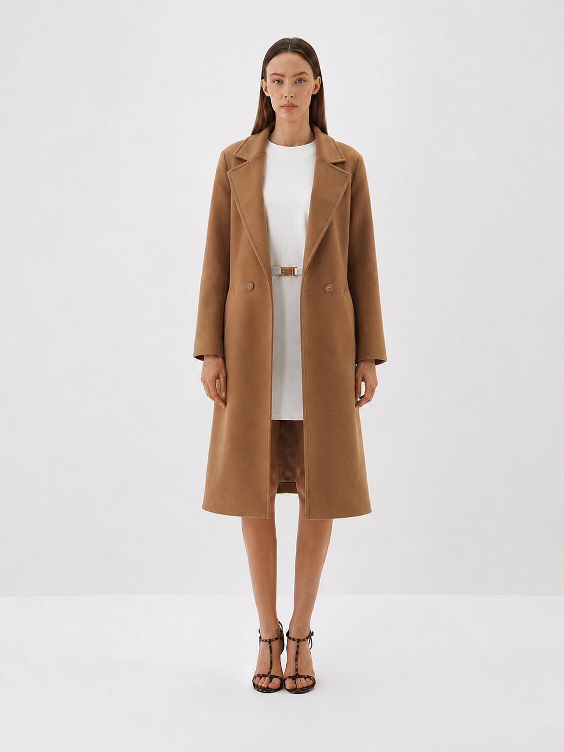 Camel Esnek Dokulu Oversize Kaban (2)
