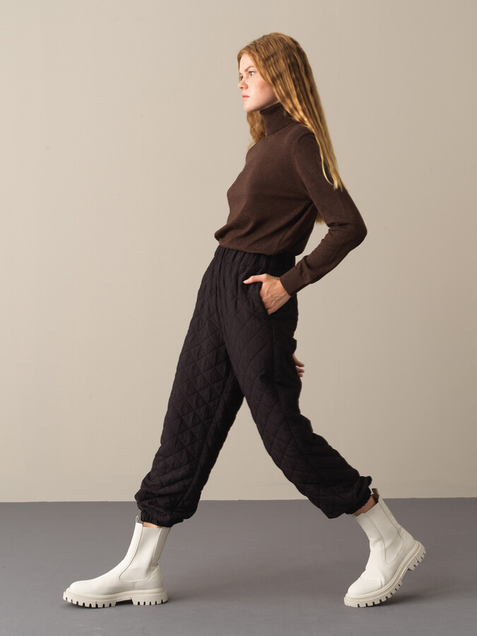 Kahverengi Slim Fit Balıkçı Yaka Pamuk Kazak - 2