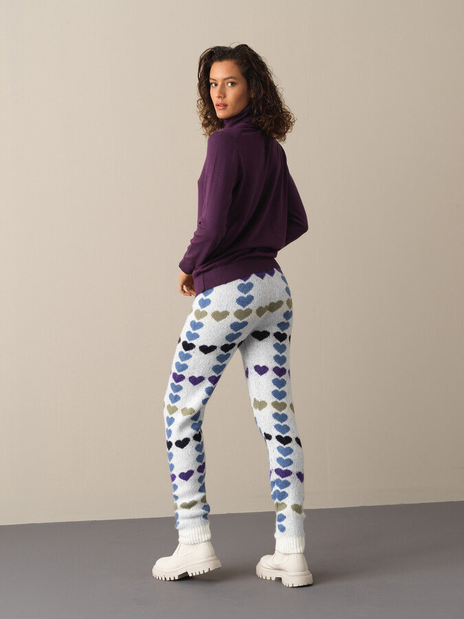 Mor Slim Fit Balıkçı Yaka Pamuk Kazak - 4