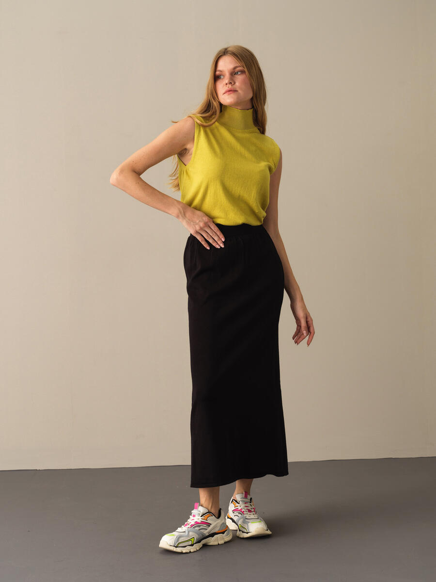 Sarı Pamuk Dokulu Regular Fit Basic - 3