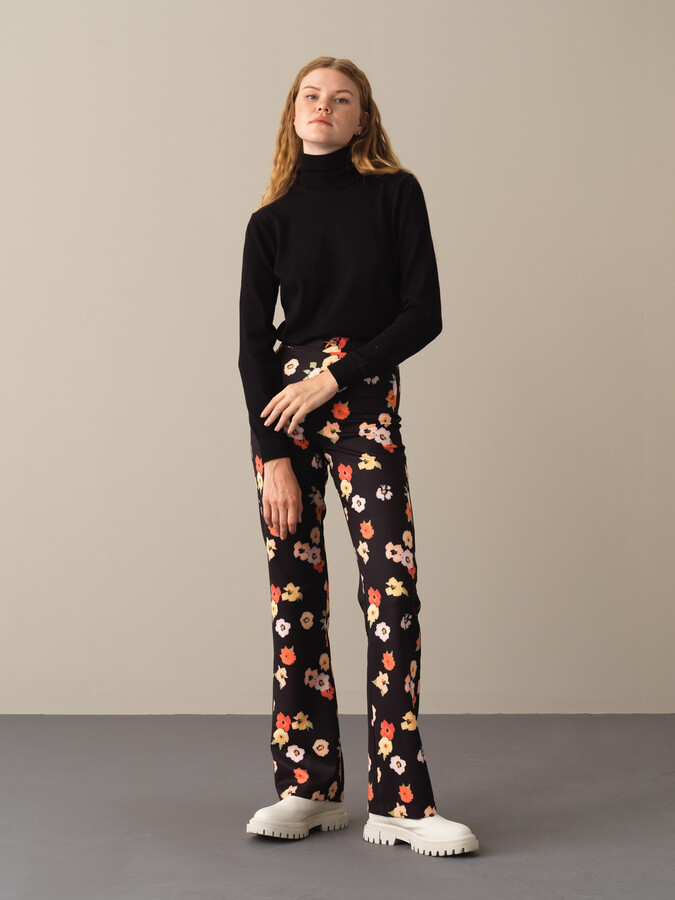 Siyah Slim Fit Balıkçı Yaka Pamuk Kazak - 2