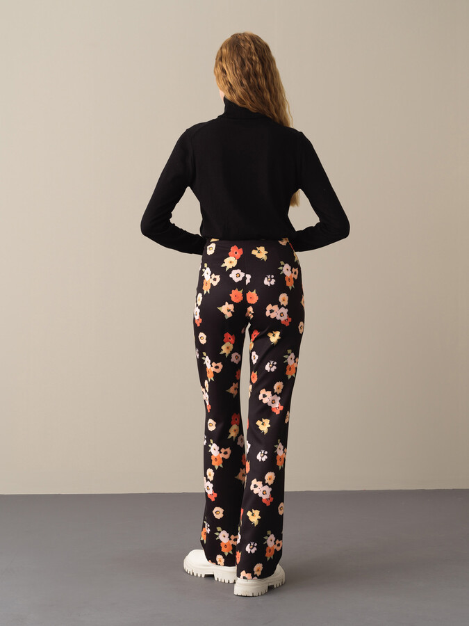 Siyah Slim Fit Balıkçı Yaka Pamuk Kazak - 4