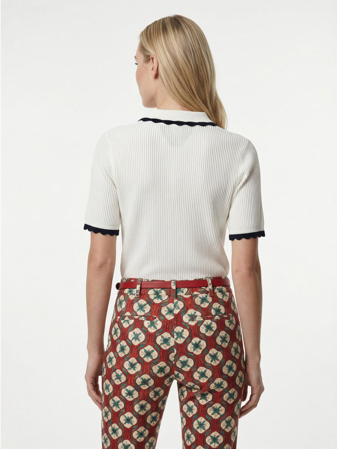 Beyaz Doğal Dökümlü Oversize Kazak - 3