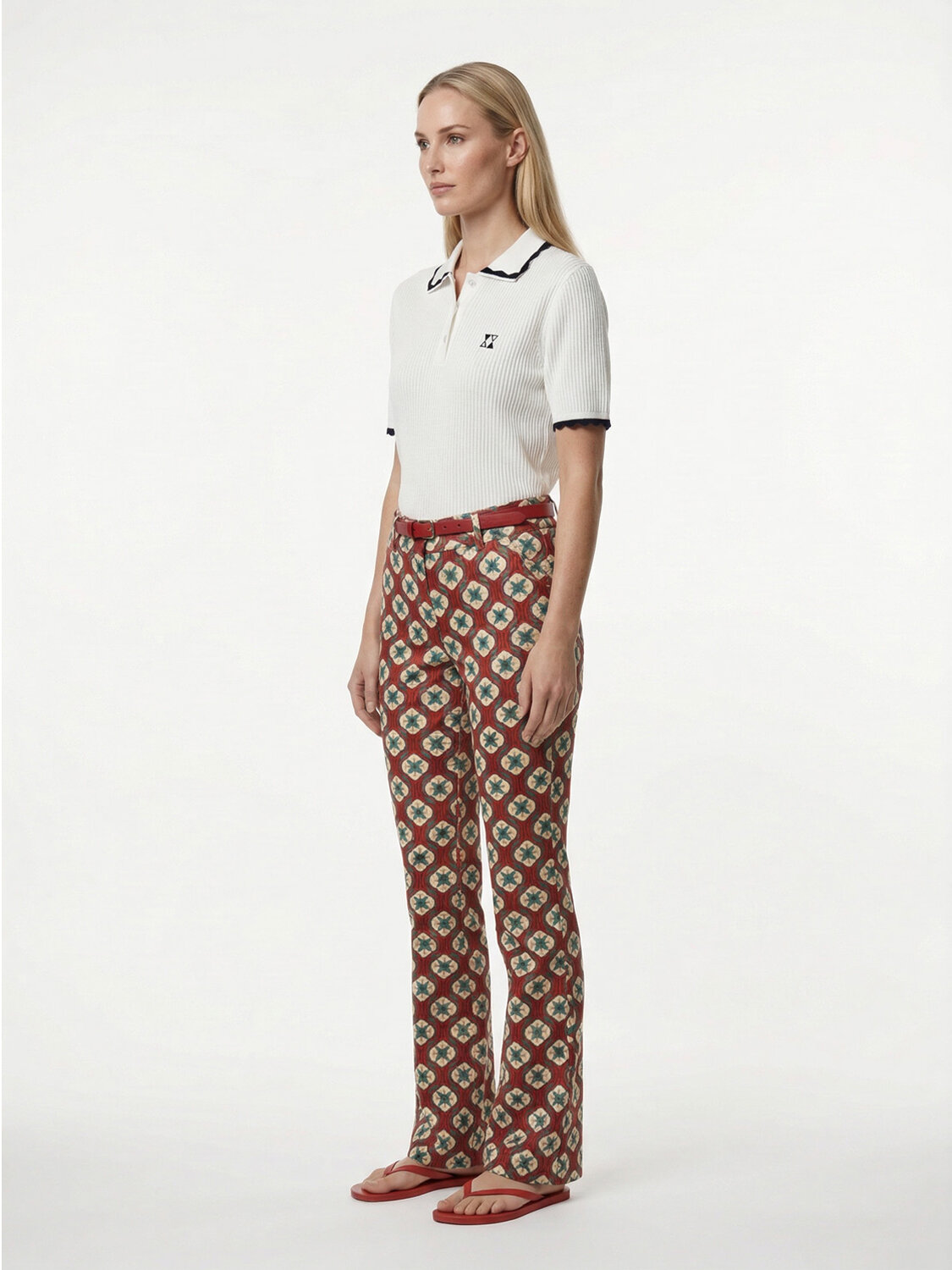 Beyaz Doğal Dökümlü Oversize Kazak - 4