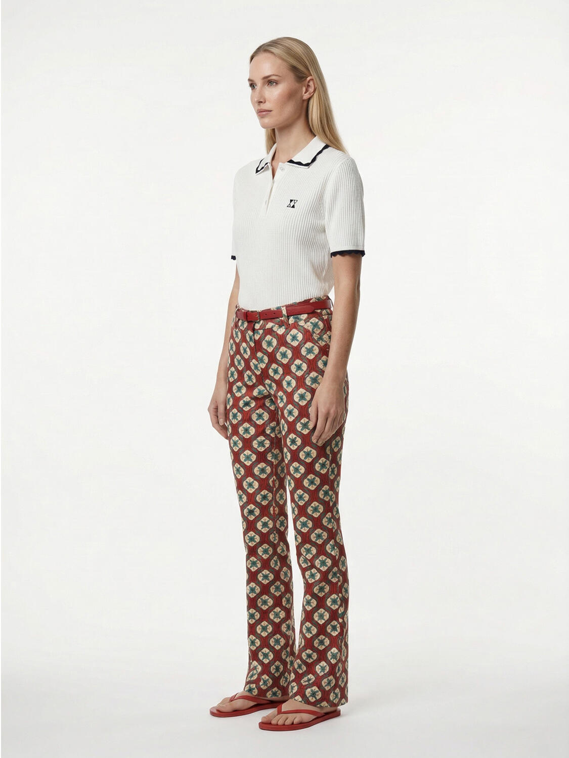 Beyaz Doğal Dökümlü Oversize Kazak - 4