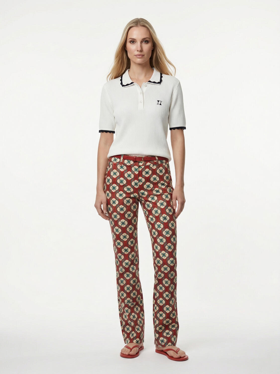 Beyaz Doğal Dökümlü Oversize Kazak - 2