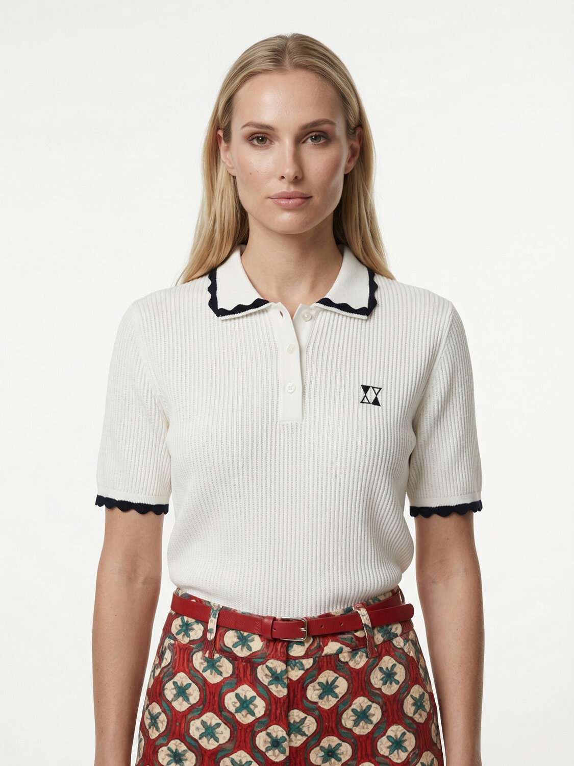 Beyaz Doğal Dökümlü Oversize Kazak