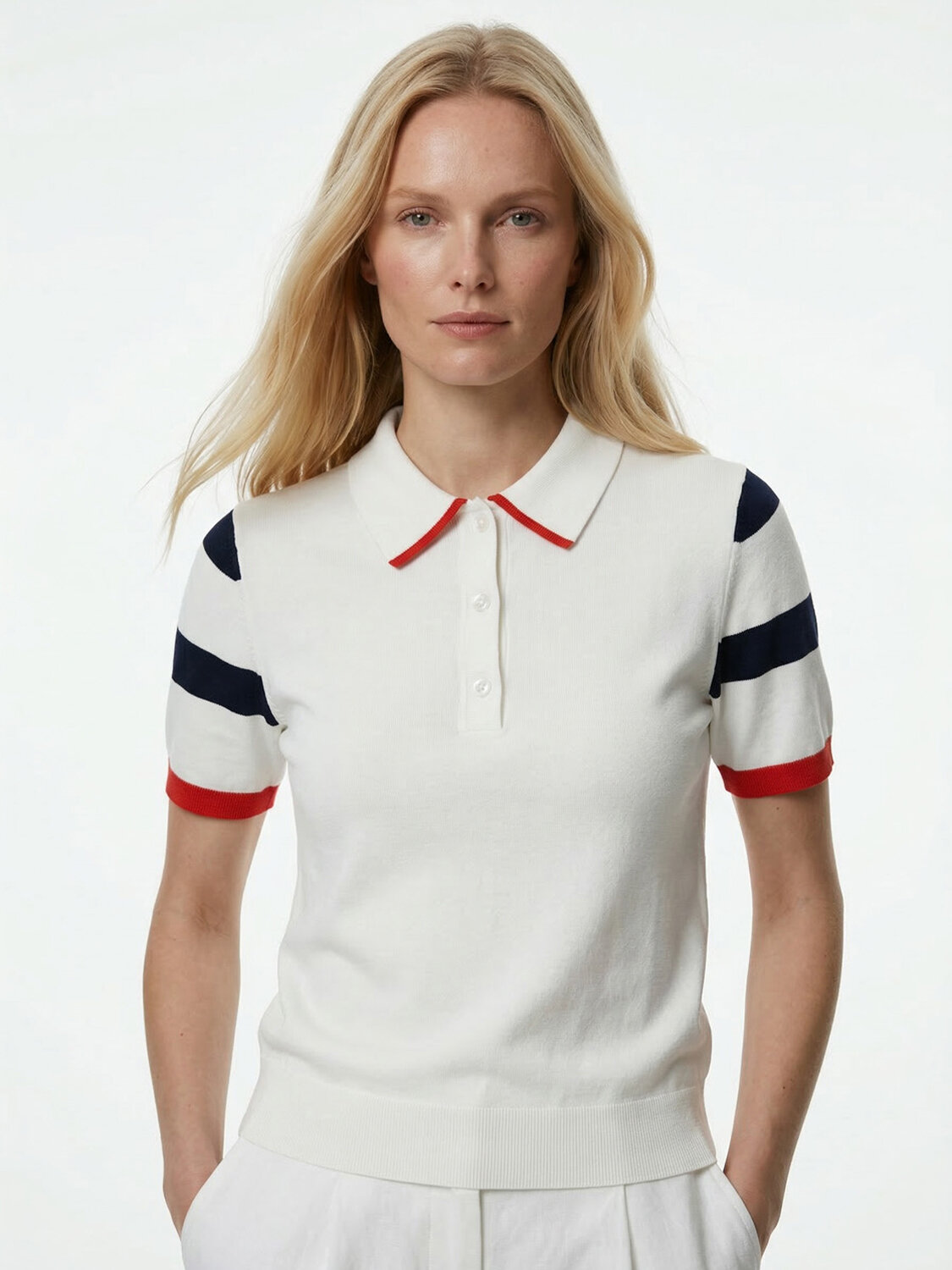 Beyaz Doğal Dökümlü Regular Fit Kazak