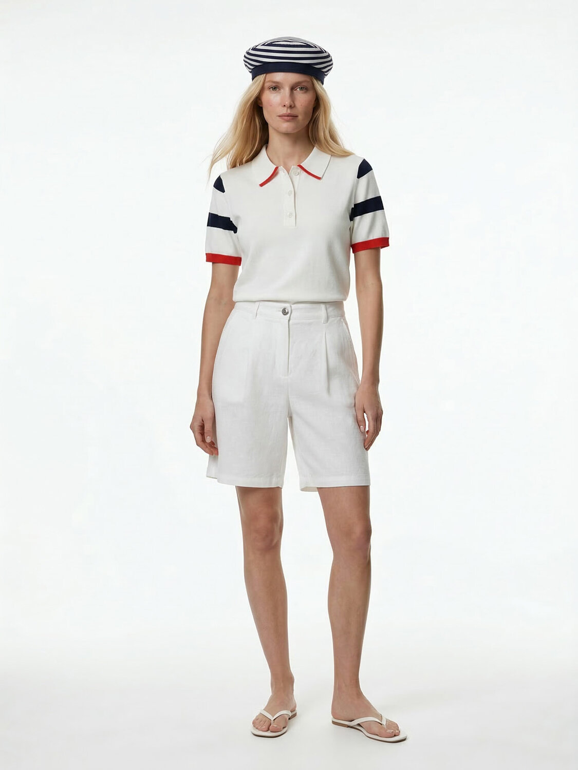 Beyaz Doğal Dökümlü Regular Fit Kazak (1)