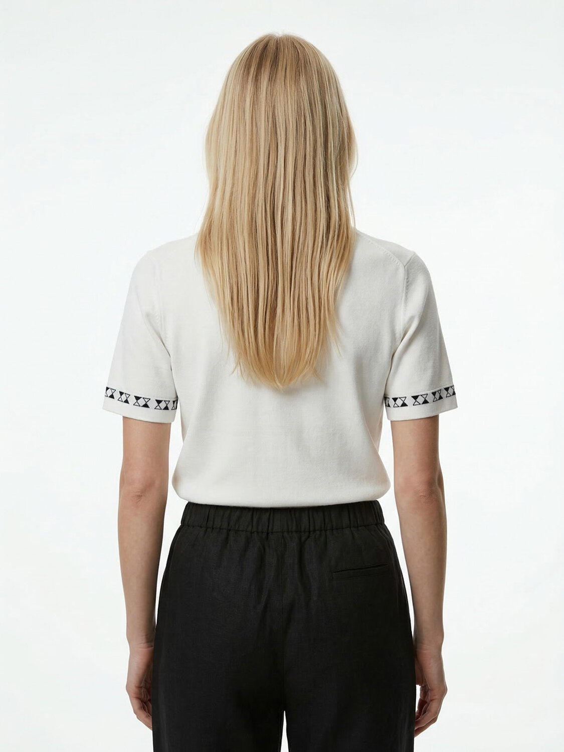 Beyaz Doğal Dökümlü Regular Fit Kazak - 3