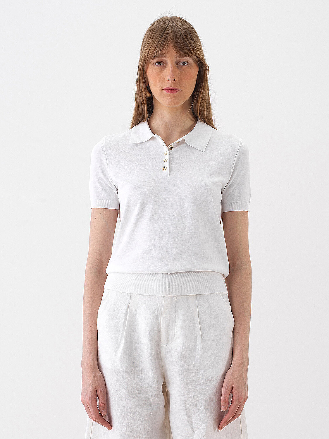 Beyaz Doğal Dökümlü Regular Fit Kazak