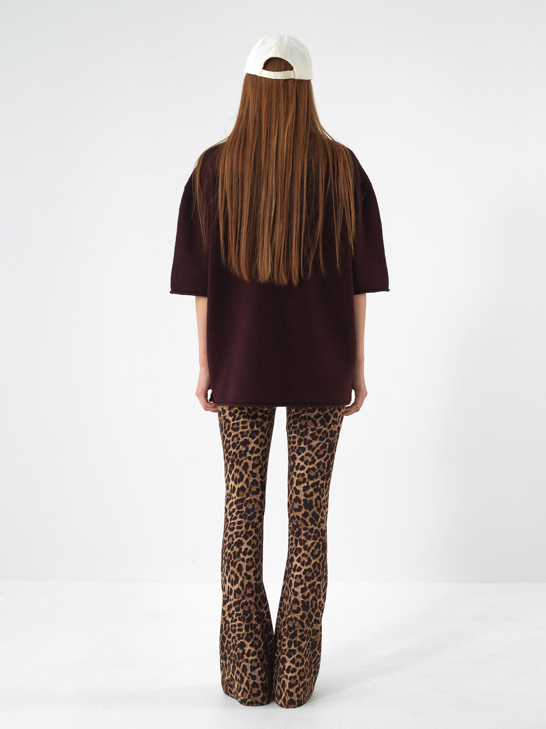 Bordo Yumuşak Dokulu Oversize Kazak - 5