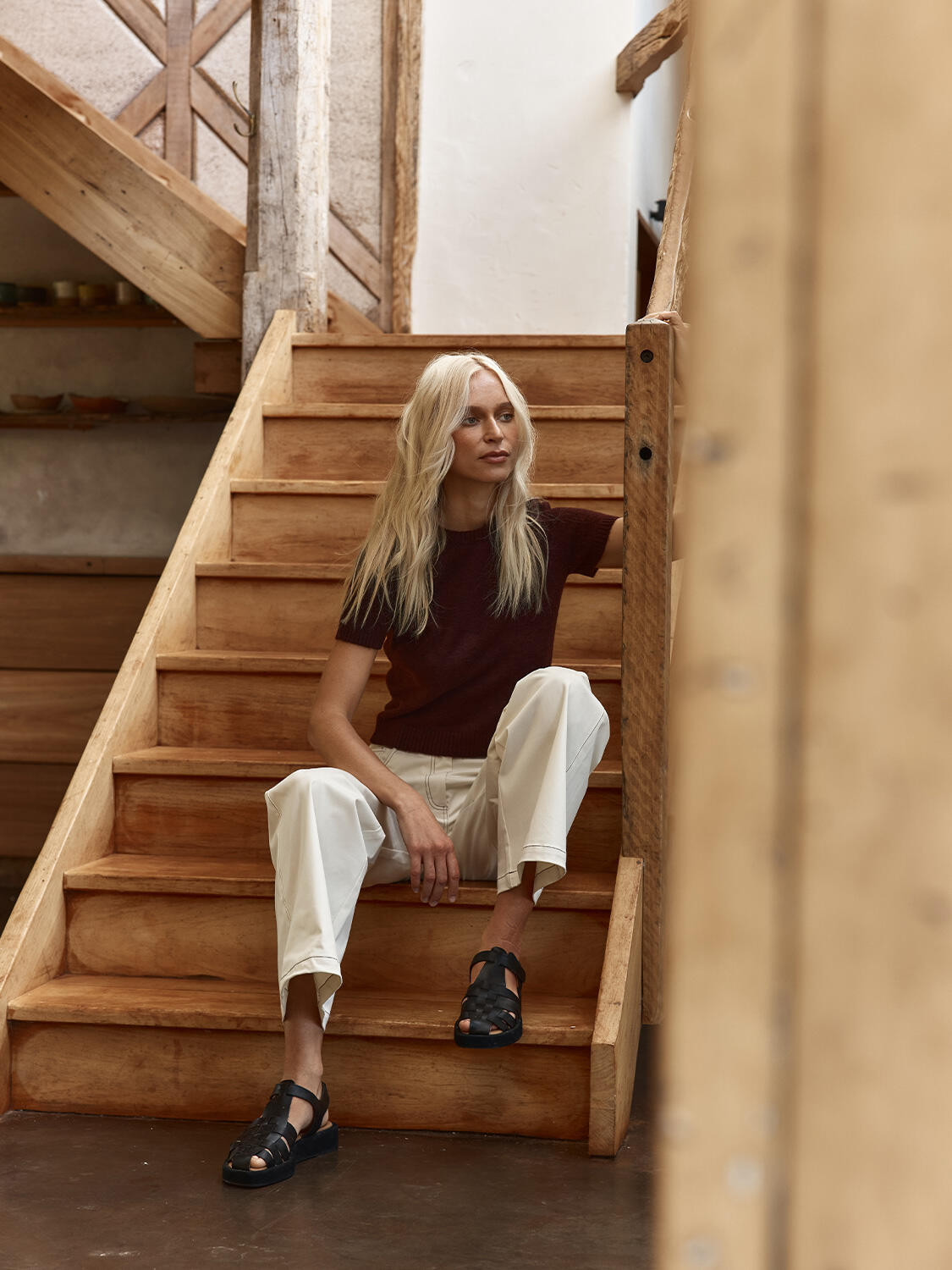 Bordo Yumuşak Dokulu Regular Fit Kazak