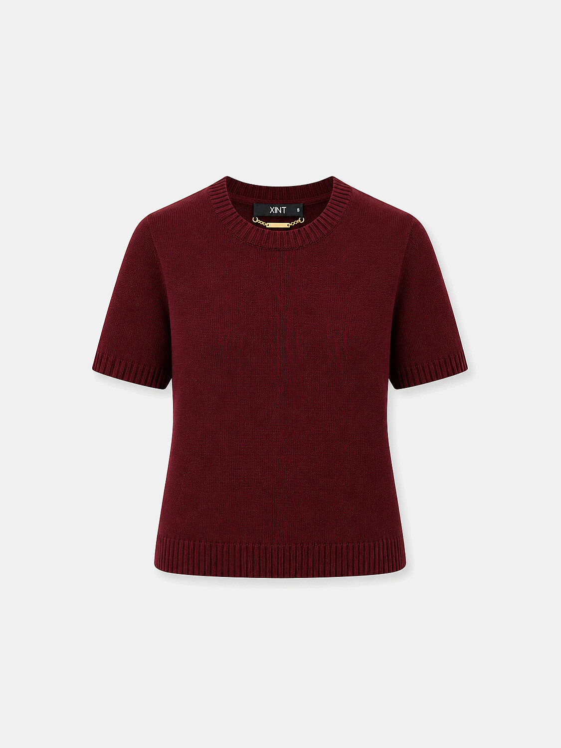 Bordo Yumuşak Dokulu Regular Fit Kazak