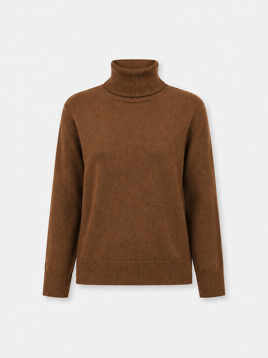 Camel Doğal Yün Dokulu Oversize Kazak - 5