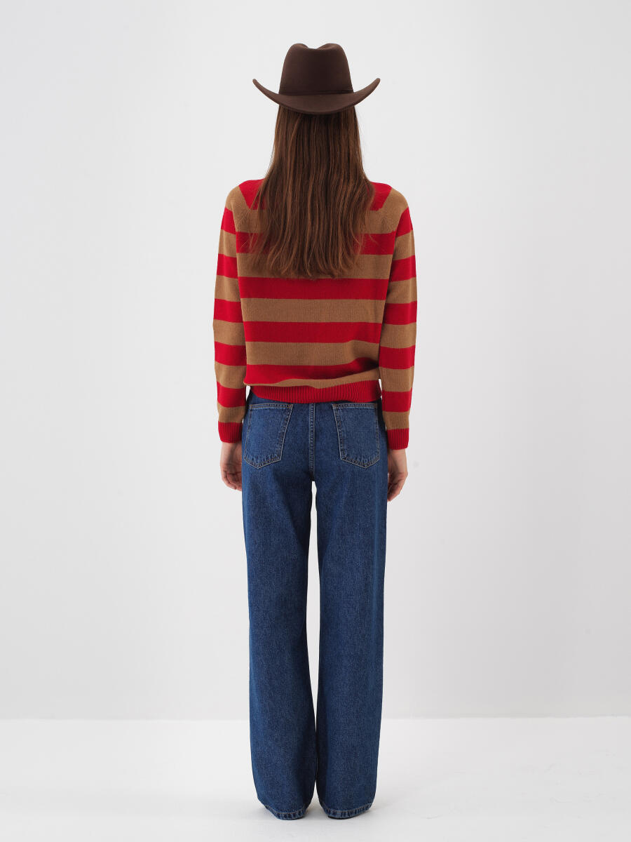 Camel Doğal Yün Dokulu Regular Fit Kazak - 4