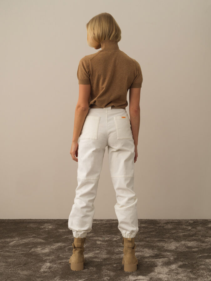 Camel Dokulu Pamuk Dokulu Regular Fit Kazak - Xint