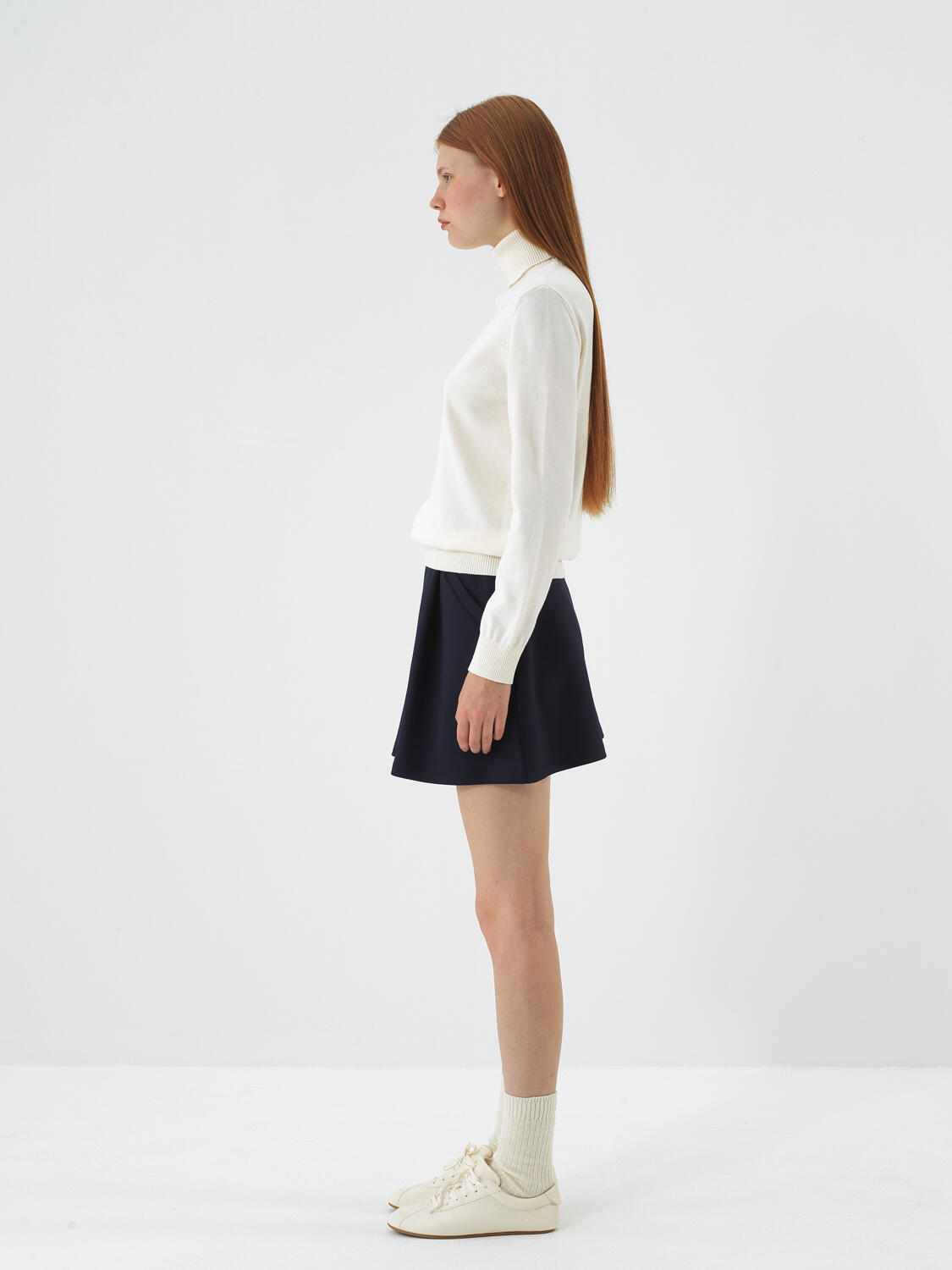 Ekru Pamuk Dokulu Regular Fit Kazak - 3