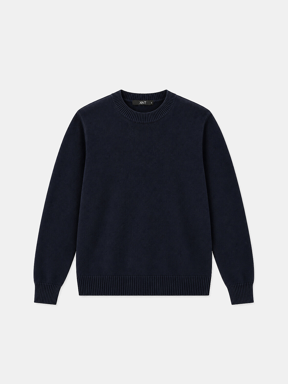 Lacivert Pamuk Dokulu Oversize Kazak