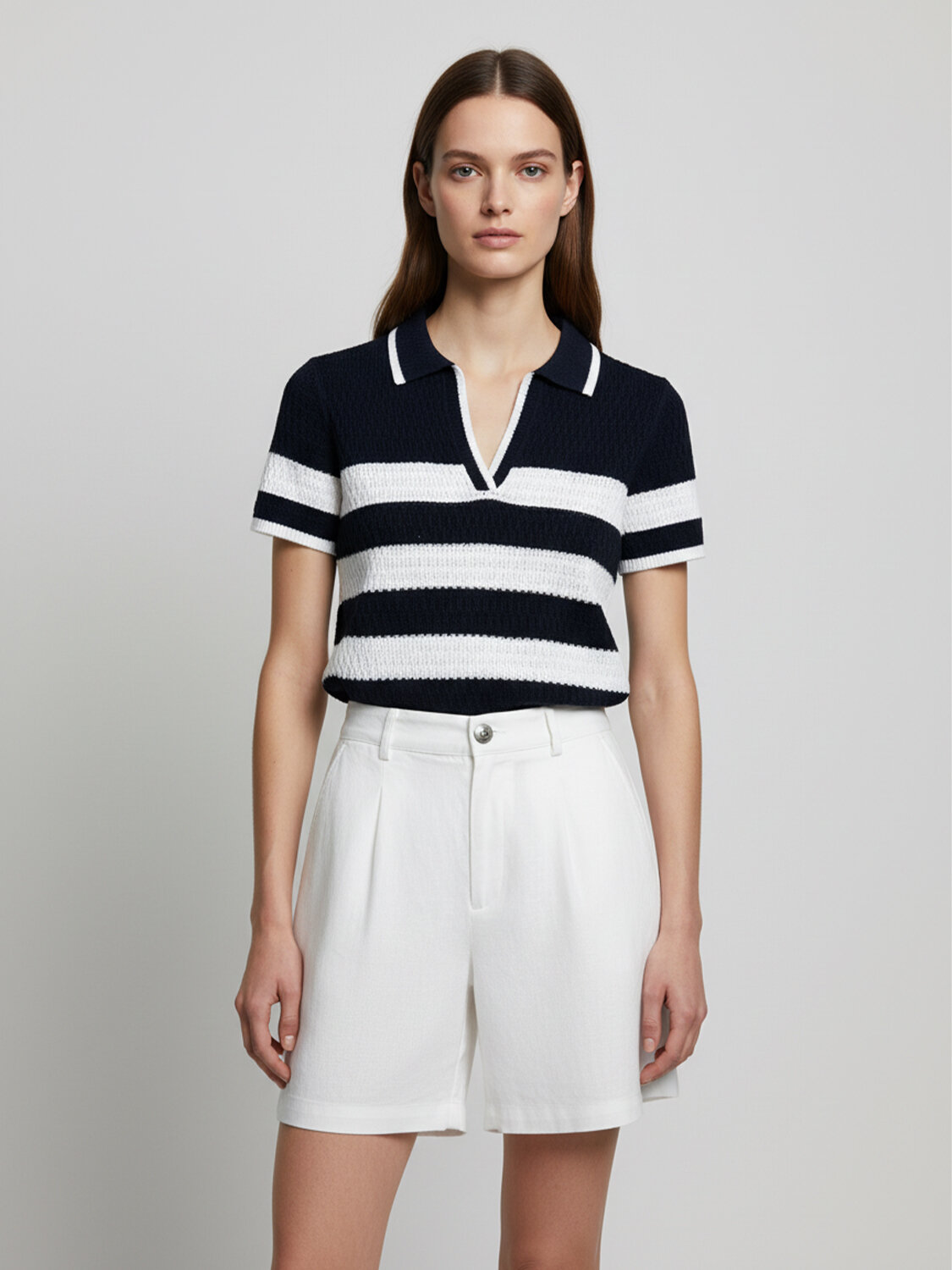 Lacivert Pamuk Dokulu Regular Fit Kazak