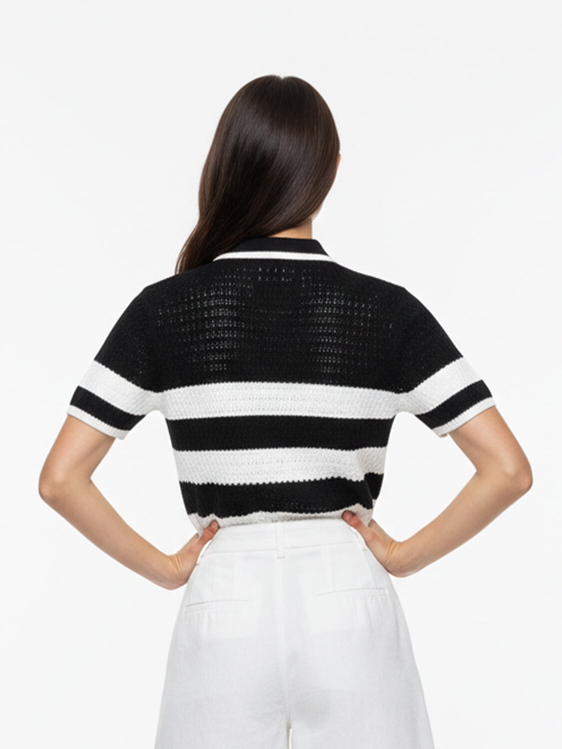 Lacivert Pamuk Dokulu Regular Fit Kazak - 3