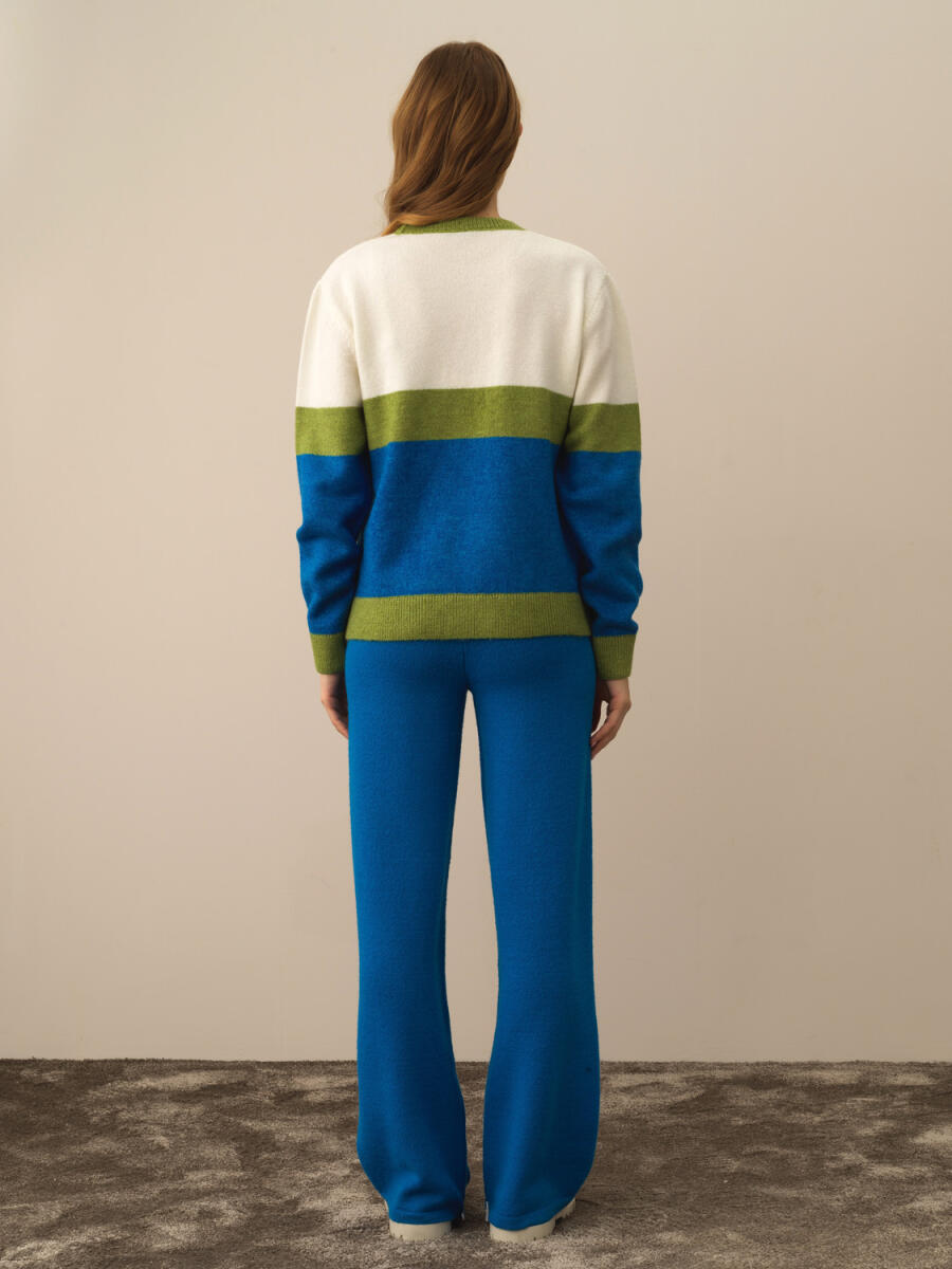 Mavi Lüks Pamuk Dokulu Regular Fit Kazak - 4