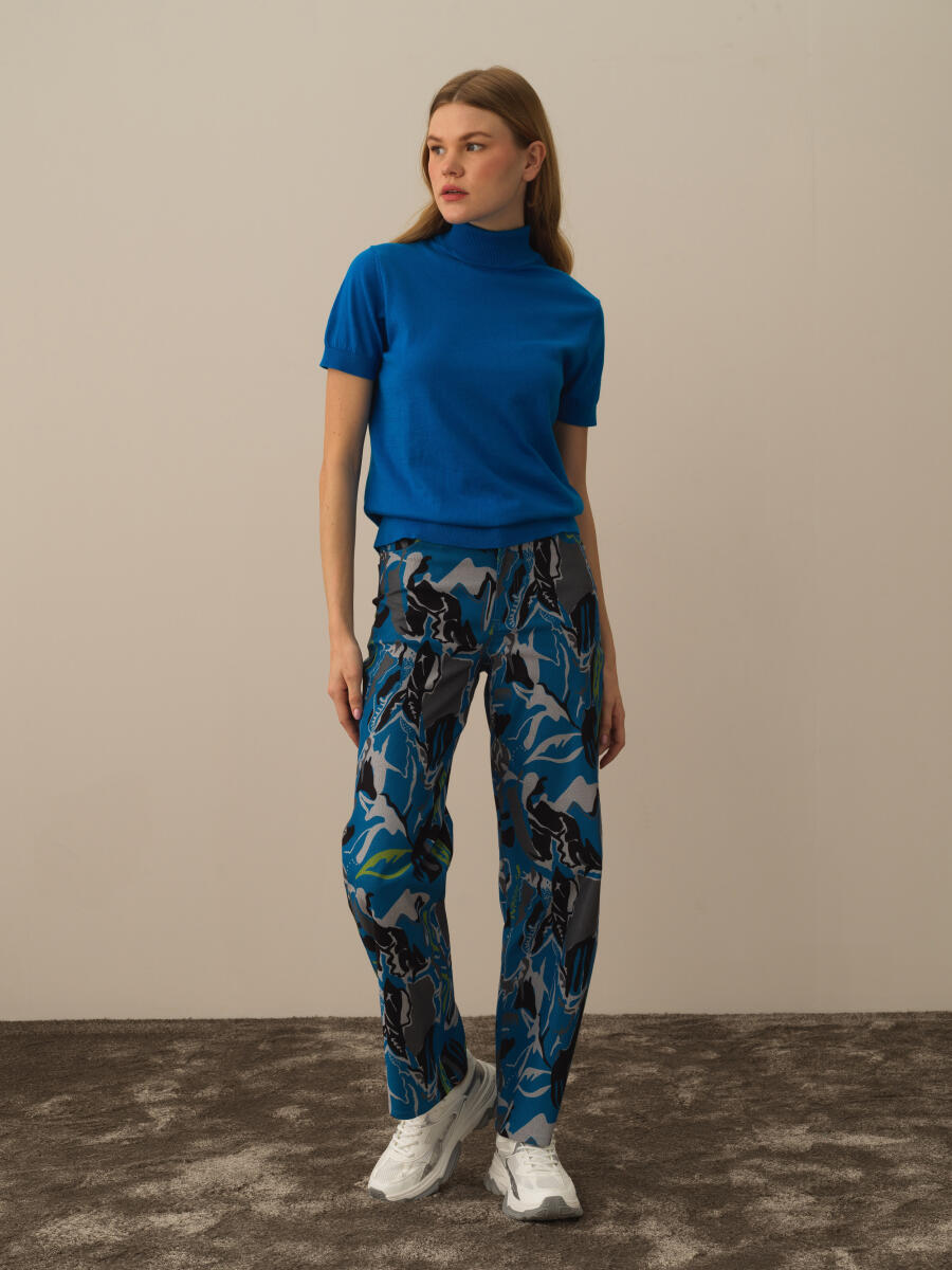 Mavi Pamuk Dokulu Regular Fit Kazak - 3