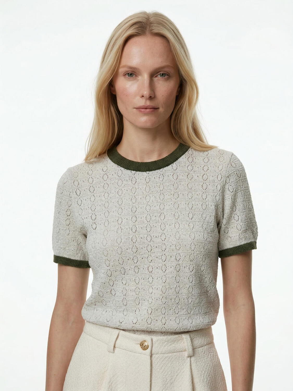 Naturel Pamuk Dokulu Regular Fit Kazak - 1