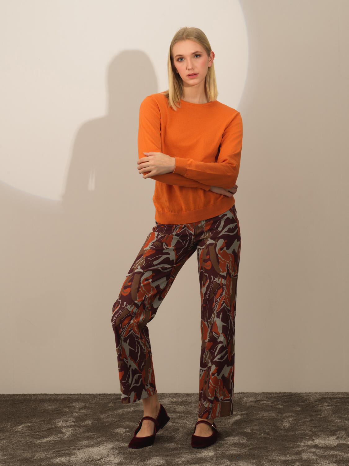 Oranj Pamuk Dokulu Regular Fit Kazak