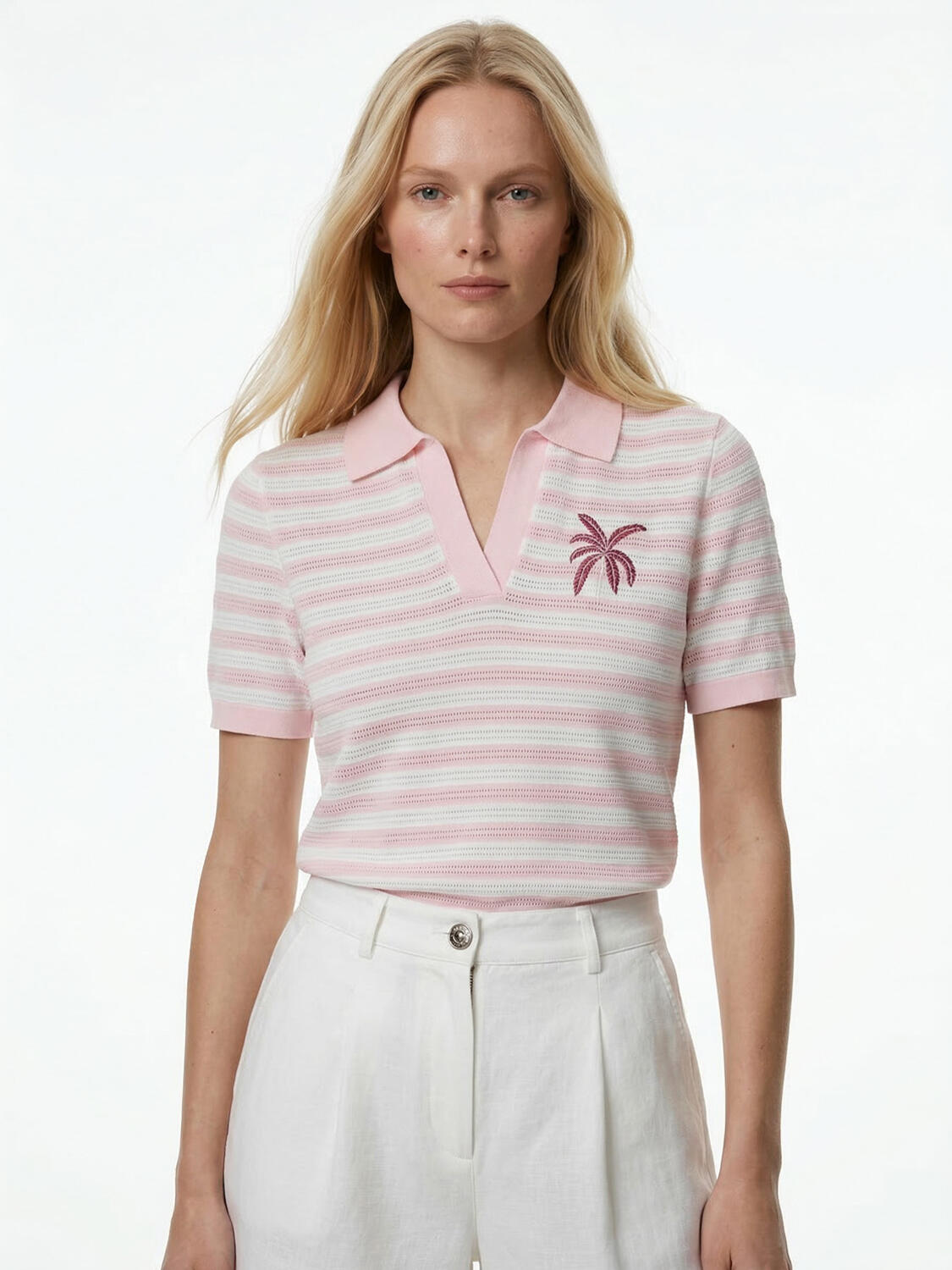 Pembe Doğal Dökümlü Oversize Kazak - 1