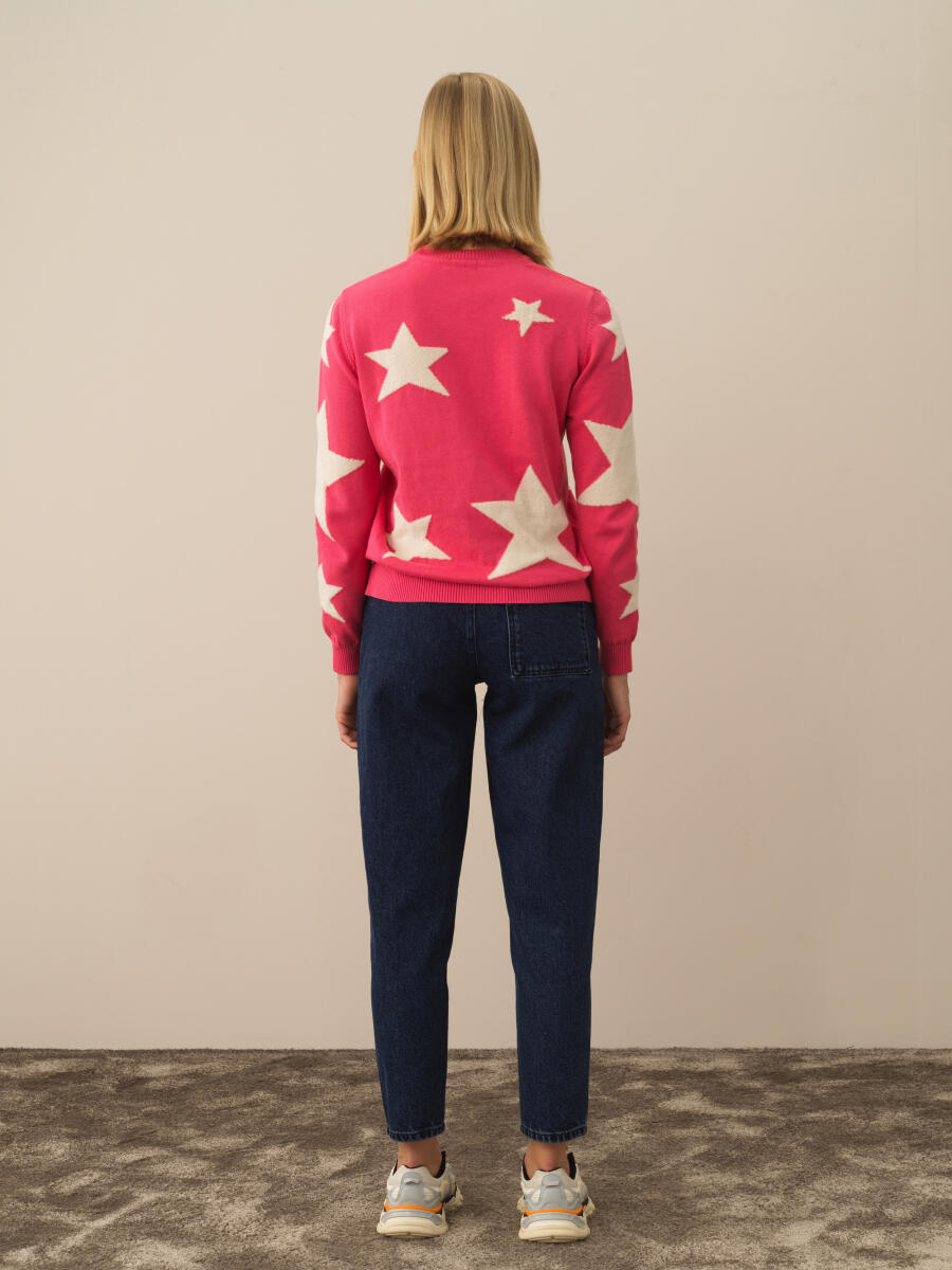 Pembe Pamuk Dokulu Regular Fit Kazak - 4