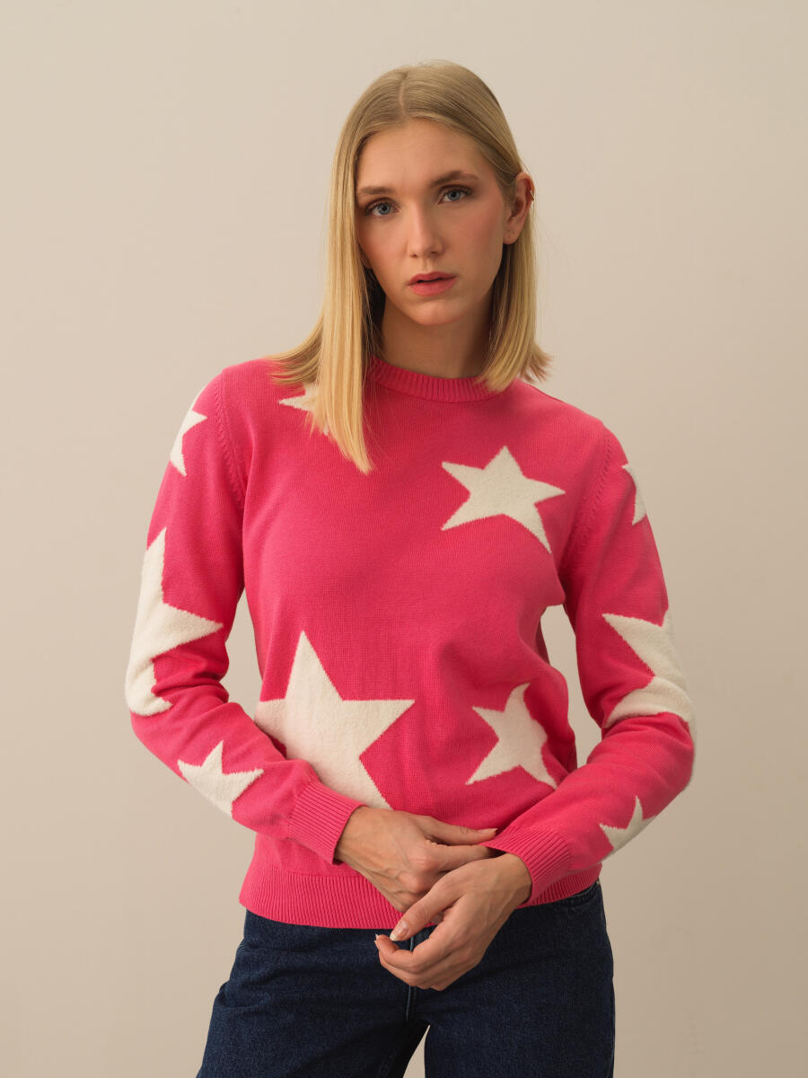 Pembe Pamuk Dokulu Regular Fit Kazak