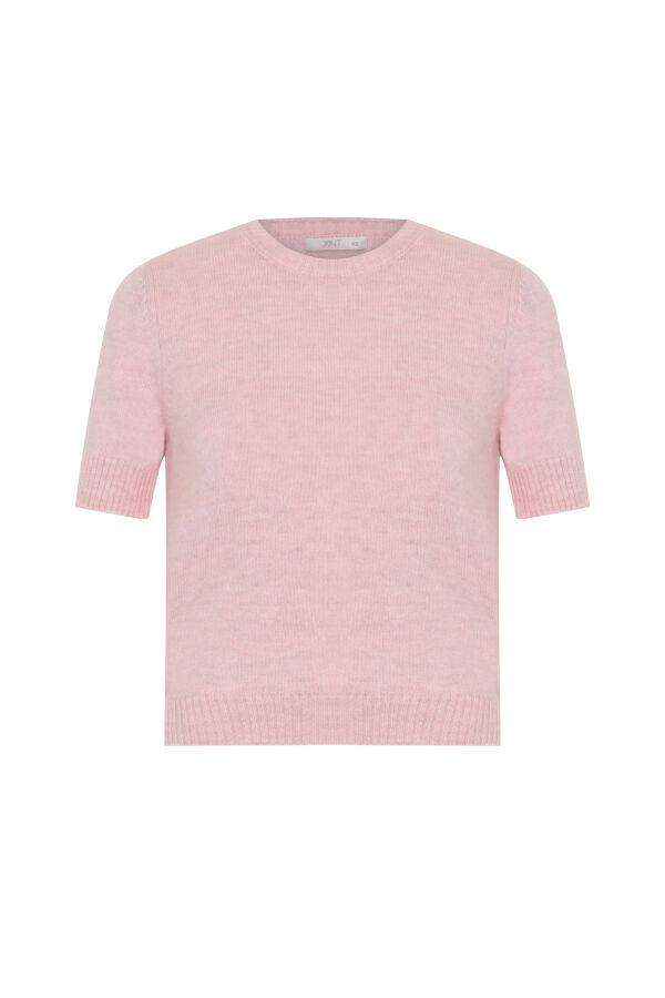 Pembe Yumuşak Dokulu Regular Fit Kazak - Xint