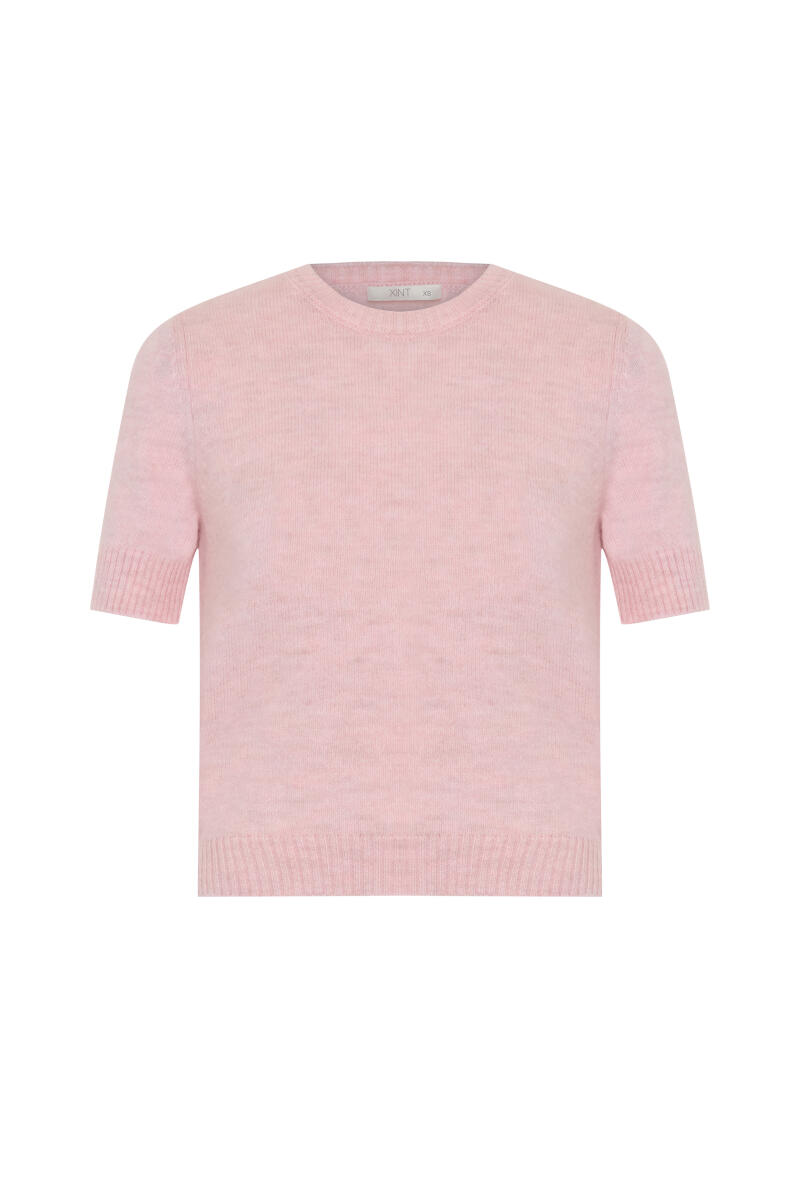 Pembe Yumuşak Dokulu Regular Fit Kazak - 3