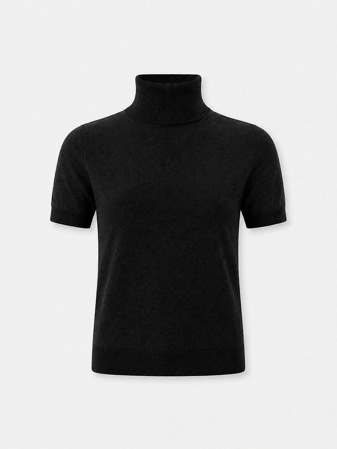 Siyah Regular Fit Yarım Balıkçı Pamuk Kazak - 5