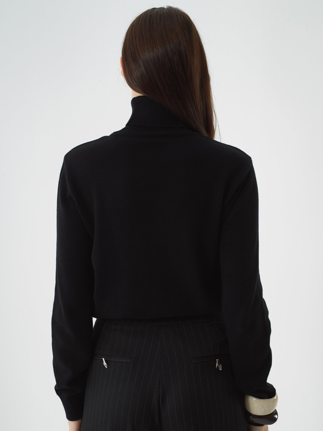 Siyah Pamuk Dokulu Regular Fit Kazak - Xint