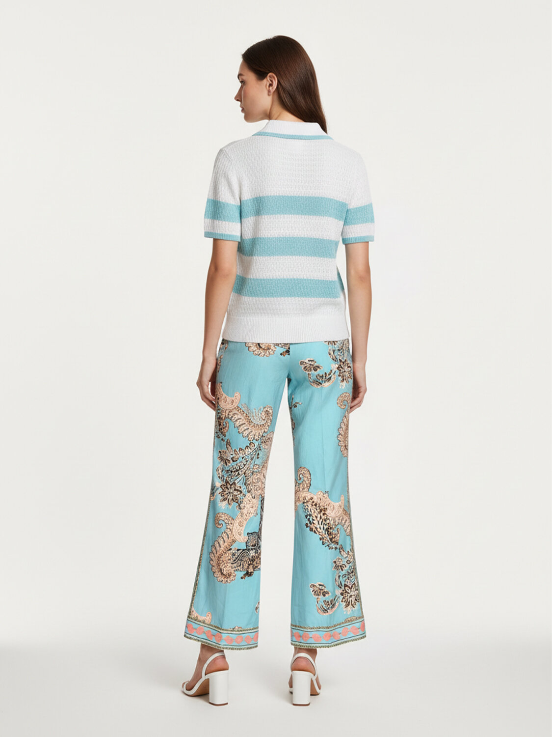 Turkuaz Pamuk Dokulu Regular Fit Kazak - 4