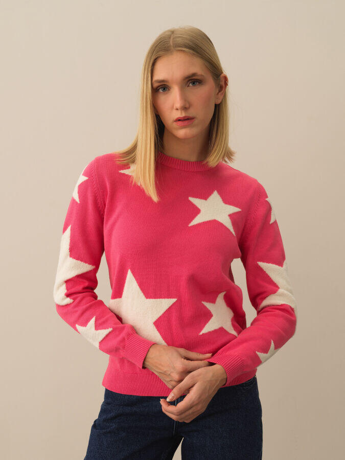 Xint Toptan Pembe Pamuk Dokulu Regular Fit Kazak