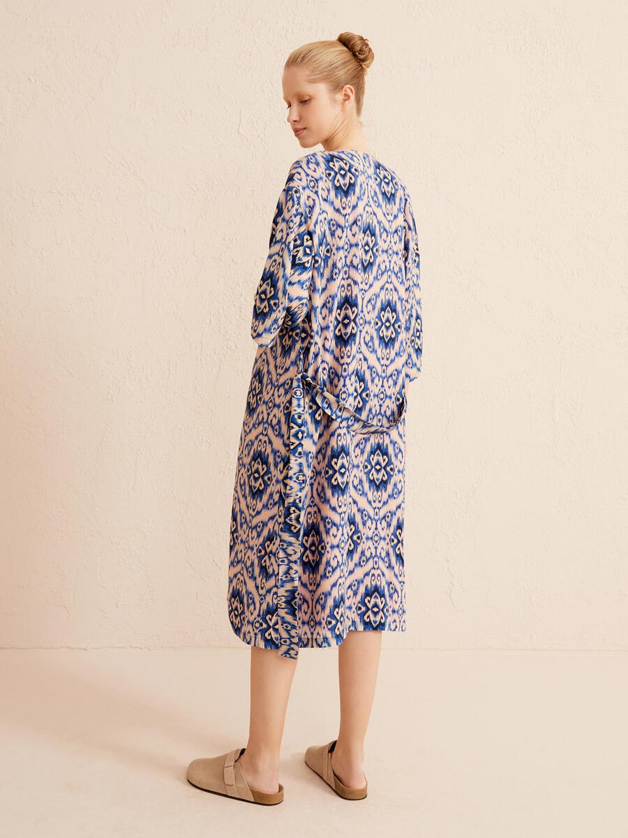 Lacivert Oversize Kimono - 5