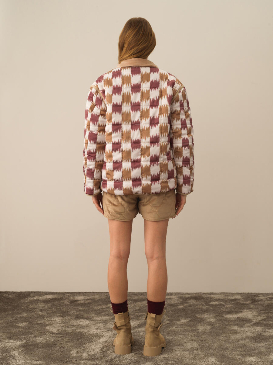 Camel Esnek Dokulu Oversize Mont - 7