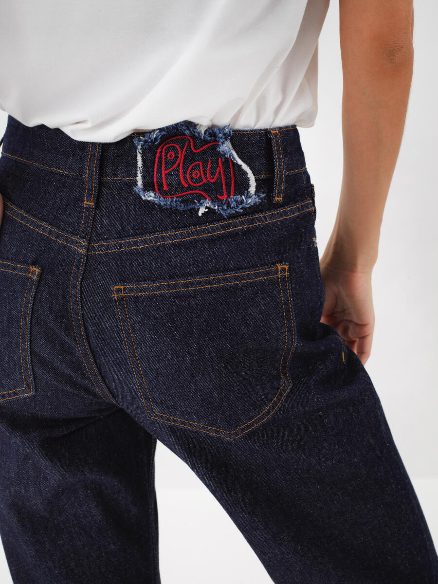 %100 Pamuk Denim Pantolon - 1