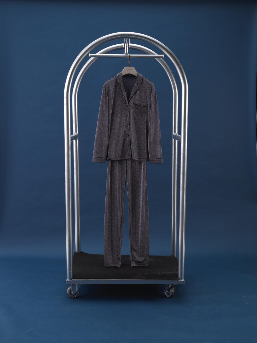 Antrasit Işıltılı Sim Detaylı Regular Fit Pantolon - 2