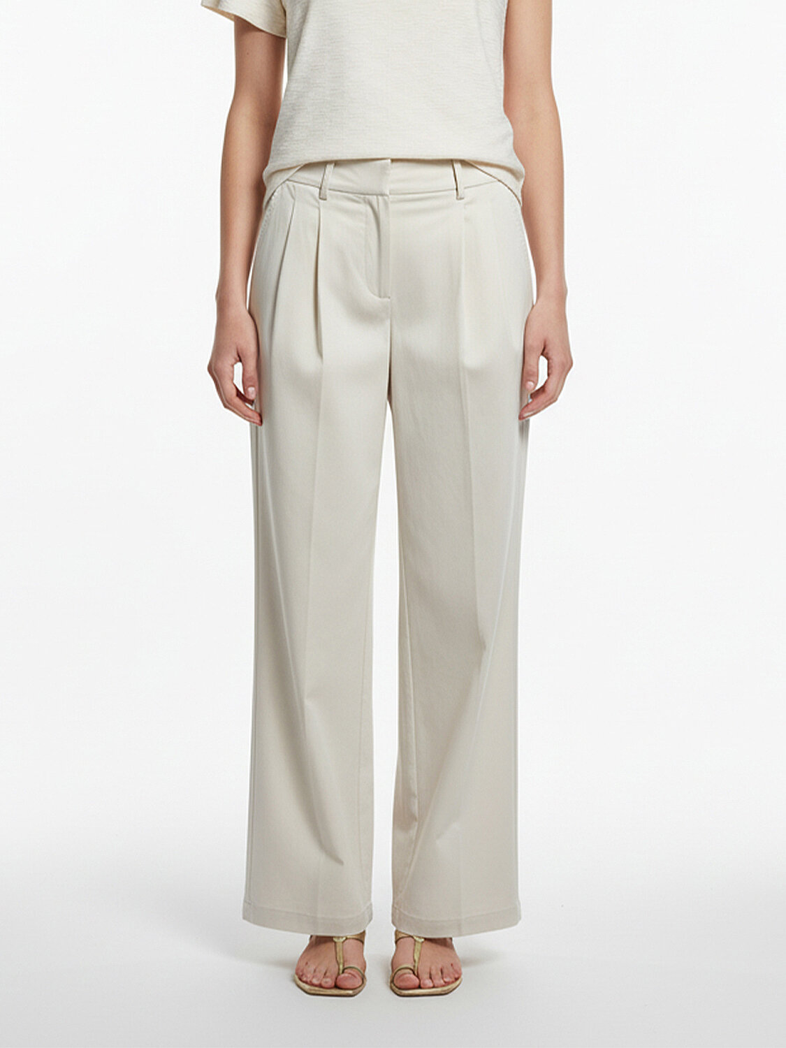 Bej Doğal Akışlı Oversize Pantolon - 1