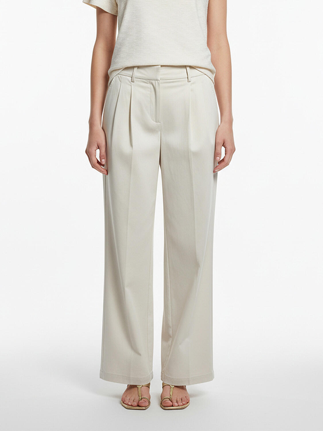 Bej Doğal Akışlı Oversize Pantolon - 1