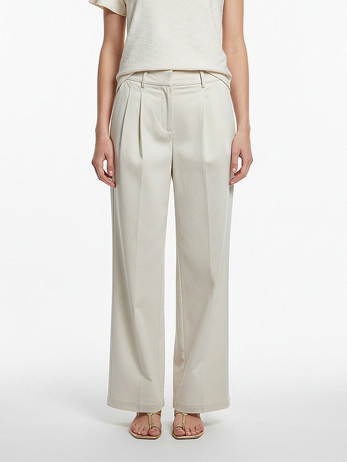 Bej Doğal Akışlı Oversize Pantolon - 1