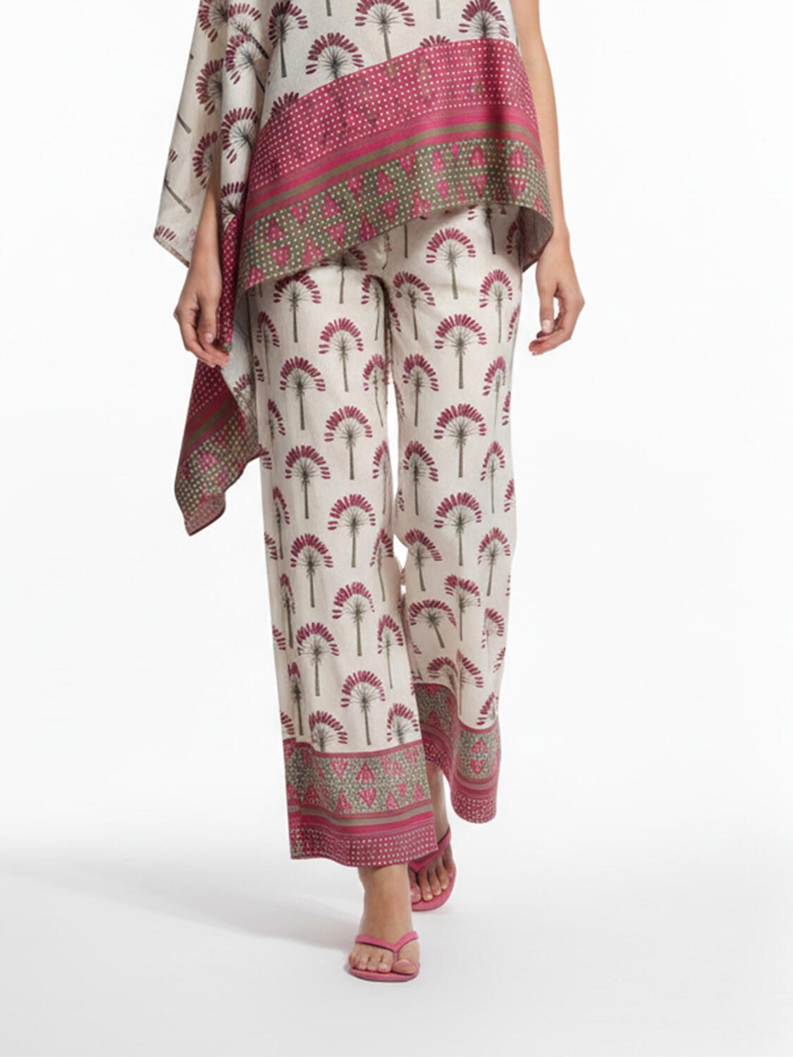 Bej Doğal Dökümlü Oversize Pantolon - 1