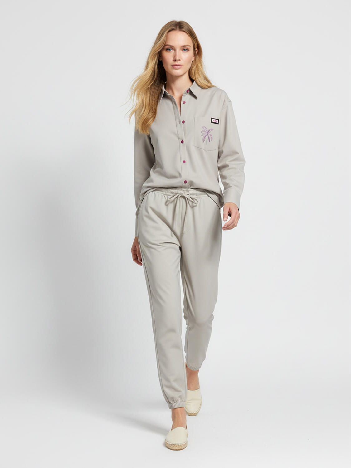 Bej Formunu Koruyan Oversize Pantolon - 3