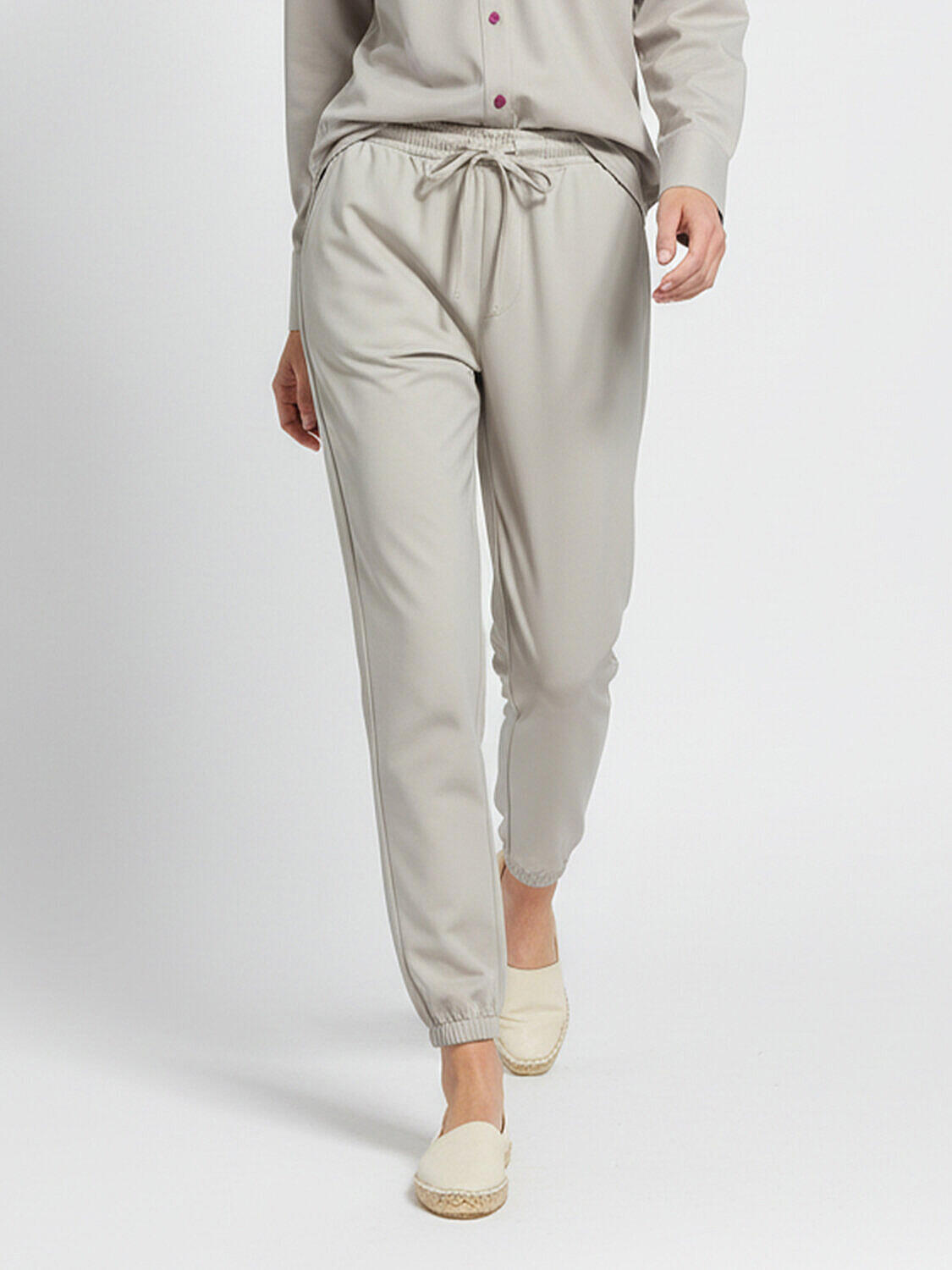 Bej Formunu Koruyan Oversize Pantolon - 1
