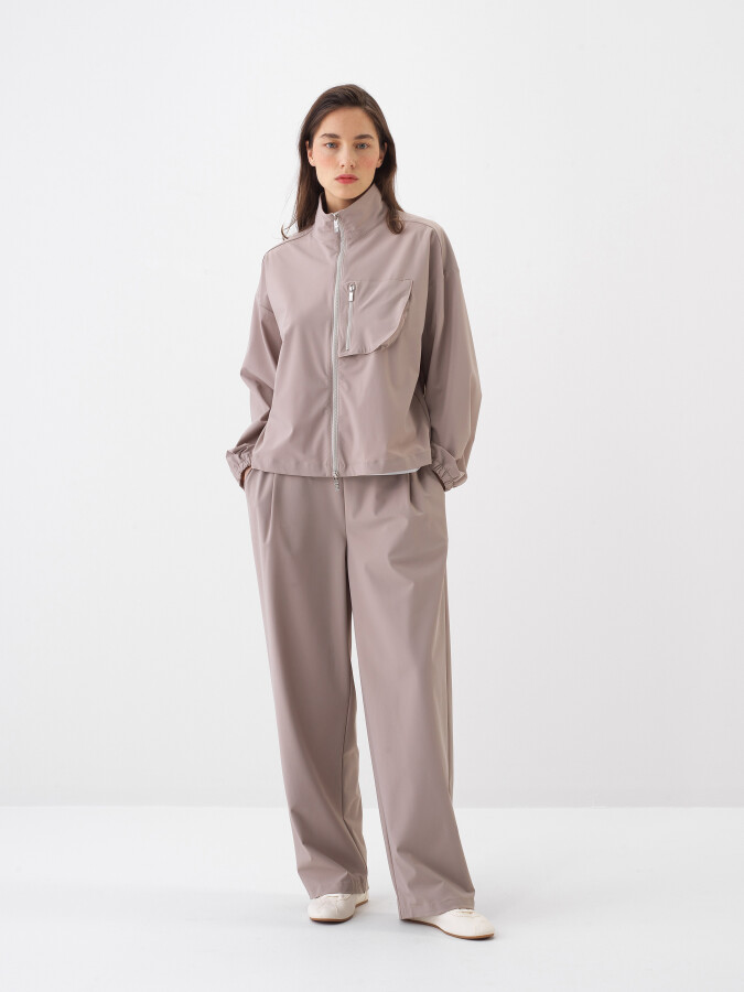 Bej Formunu Koruyan Oversize Pantolon (1)