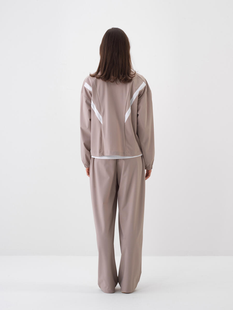 Bej Formunu Koruyan Oversize Pantolon - 6